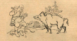 Karikatūra izdevumā "Mednieks un Makšķernieks" (01.08.1928.).