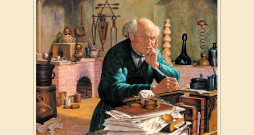 Paracelzs savā laboratorijā. Paracelzs savā laboratorijā.