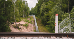 Latvijas un Baltkrievijas pierobeža. Robežžoga izbūve. 