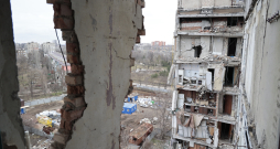Ukraina. Mariupole pēc raķešu uzlidojumiem.