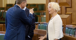 Iespējams, Daigai Mieriņai virzīšana Saeimas priekšsēdētājas amatā vakar bija pamatīgs pārsteigums. Iespējams, Daigai Mieriņai virzīšana Saeimas priekšsēdētājas amatā vakar bija pamatīgs pārsteigums.