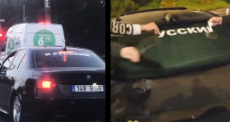BMW Igaunijā ar provokatīvo uzlīmi "Я русский" ("Esmu krievs"). BMW Igaunijā ar provokatīvo uzlīmi "Я русский" ("Esmu krievs").