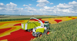 Iezīmēti lauki 'Claas telematic' platformā. Iezīmēti lauki 'Claas telematic' platformā.