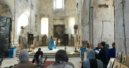 Bijušais uniātu klosteris vēlāk
pārtapis par pareizticīgo baznīcu un glabā abu konfesiju mantojumu.