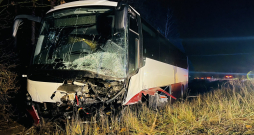 Autobusa avārija Spuņciemā.