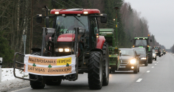 Arhīva foto. Vienā no zemnieku iepriekšējos gados rīkotajām protesta akcijām. Arhīva foto. Vienā no zemnieku iepriekšējos gados rīkotajām protesta akcijām.