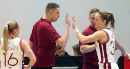 Eiropas čempionāta kvalifikācijas spēle basketbolā sievietēm starp Latvijas un Izraēlas valstsvienībām "Rimi" Olimpiskajā centrā.