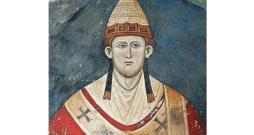 Pāvests Inocents III 13. gs. freskā Romā. Pāvests Inocents III 13. gs. freskā Romā.