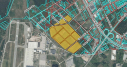 Iecerētais loģistikas parks uz lidostai "Rīga" tuvumā esošās zemes, ko par 5,7 miljoniem eiro no Rīgas Domes iegādājies ar nekustamo īpašumu attīstītāju "Sirin Development" saistītais uzņēmums SIA "Cella Investment 3".