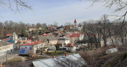 Skats uz Talsiem no Ķeizarkalna. Skats uz Talsiem no Ķeizarkalna.
