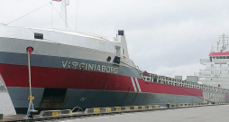 Kuģis “Virginiaborg” 2. aprīlī no Īrijas ievedis 9100 tonnas alumīnija oksīda, ko “Riga Bulk Terminal” pārkrāva vagonos vešanai uz Krieviju.