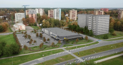 Mežaparka pievārtē sākas jauna "Lidl" veikala celtniecība (vizualizācija).