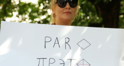 Pikets pret Eiropas Parlamenta priekšvēlēšanu debatēm krievu valodā Līvu valodā 2024. gada 20. maijā.