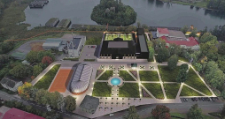 Skats no Alūksnes baznīcas torņa. Naktī, kad viss būs izbūvēts un projekts realizēts. Skats no Alūksnes baznīcas torņa. Naktī, kad viss būs izbūvēts un projekts realizēts.