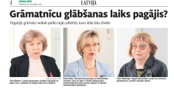 "Latvijas Avīze" aprunājās ar trīs lielāko valsts grāmatnīcu ķēžu vadītājām, kuru pārziņā ir 82 no šobrīd visā Latvijā pastāvošajiem 115 grāmatu veikaliem. "Latvijas Avīze" aprunājās ar trīs lielāko valsts grāmatnīcu ķēžu vadītājām, kuru pārziņā ir 82 no šobrīd visā Latvijā pastāvošajiem 115 grāmatu veikaliem.