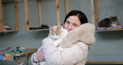 Rudais runcis patversmē nonācis ļoti novājināts, organisms bijis atūdeņojies, bet nu jau labi atkopies un pat apvēlies. Tas ir viens no Ineses Laukšteines mīluļiem. Rudais runcis patversmē nonācis ļoti novājināts, organisms bijis atūdeņojies, bet nu jau labi atkopies un pat apvēlies. Tas ir viens no Ineses Laukšteines mīluļiem.