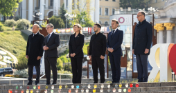 Francijas, Liebritānijas un Vācijas līderi Kijivā