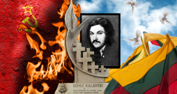 Ar saukli "Brīvību Lietuvai" 1972. gada 14. maijā 19 gadus vecais lietuvietis Roms Kalanta aplējās ar benzīnu un aizdedzinājās. Ar saukli "Brīvību Lietuvai" 1972. gada 14. maijā 19 gadus vecais lietuvietis Roms Kalanta aplējās ar benzīnu un aizdedzinājās.