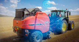 'Kuhn VB 7100 GPS' rituļu prese. 'Kuhn VB 7100 GPS' rituļu prese.