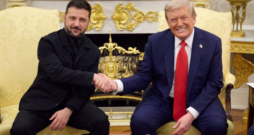 Ukrainas prezidents Volodimirs Zelenskis un ASV prezidents Donalds Tramps. Ukrainas prezidents Volodimirs Zelenskis un ASV prezidents Donalds Tramps.