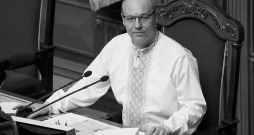 Andrijs Parubijs Augstākās Radas spīkera amatā 2019. gada maijā. Andrijs Parubijs Augstākās Radas spīkera amatā 2019. gada maijā.