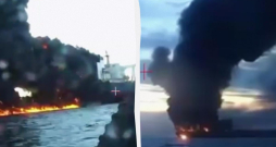 Ukrainas droni devuši triecienu Krievijas "ēnu flotes" tankkuģiem. Ukrainas droni devuši triecienu Krievijas "ēnu flotes" tankkuģiem.