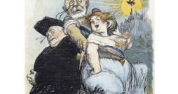1905. gada franču karikatūra.