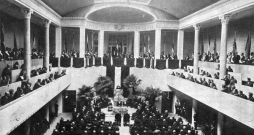 LU Lielās aulas atklāšana 1935. gada 28. septembrī. LU Lielās aulas atklāšana 1935. gada 28. septembrī.