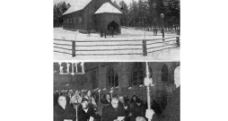 Usmas baznīca un tās iesvētīšana 1935. gada 13. decembrī.