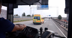 Elektroautobuss. Elektroautobuss.