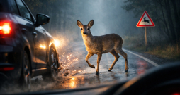 Apdrošinātājs: pavasarī vairāk sadursmju ar meža zvēriem – 69 % gadījumu auto bojā stirnas.