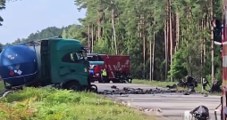 Negadījuma vieta uz autoceļa Ventspils-Grobiņa pie Jūrkalnes.