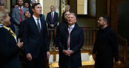 Stīvs Vitkofs un Džared Kušners Kijivā, Ukrainā, 2026. gada 6. septembrī.