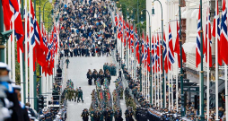 Atvadu ceremonija no Norvēģijas karaļa Haralda V.
