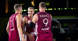 Latvijas 3x3 basketbolisti.