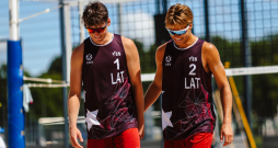 Latvijas pludmales volejbola duets Ernests Pastars/Renārs Lasmanis.