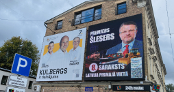Politiskā reklāma. Saeimas vēlēšanas. Kulbergs un Šlesers. 