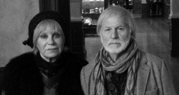 Semjons Šegelmans un Jūlija Agranova-Šegelmans Rīgā.