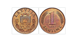 1937.–1939. gada parauga santīms.