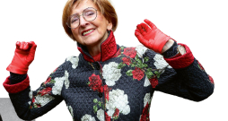 Komponiste un dziedātāja Lolita Vambute Rīgā, svinot 90. jubileju.