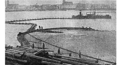 Zaķusalas pagarināšana 1926. gada oktobra vidū. Zaķusalas pagarināšana 1926. gada oktobra vidū.
