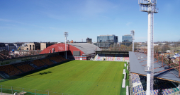 Skats uz Skonto stadionu. Skats uz Skonto stadionu.