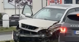 Četru automašīnu sadursme Rīgā.