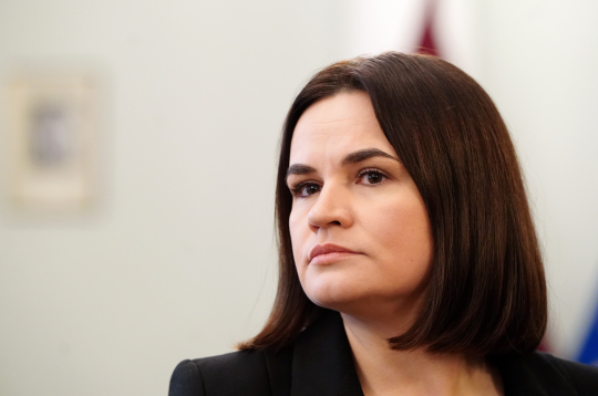 Baltkrievijas demokrātiskās kustības līdere Svjatlana Cihanouska.