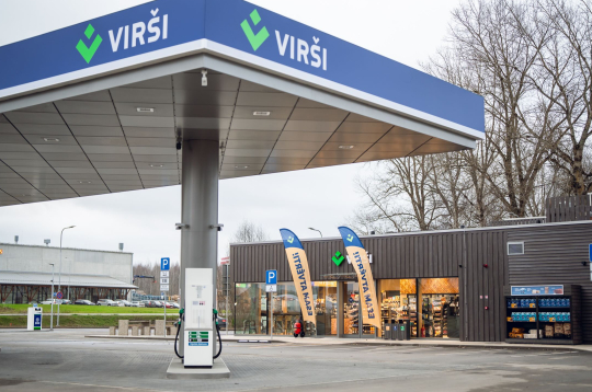 Jaunā "Virši-A" degvielas uzpildes stacija. Jaunā "Virši-A" degvielas uzpildes stacija.