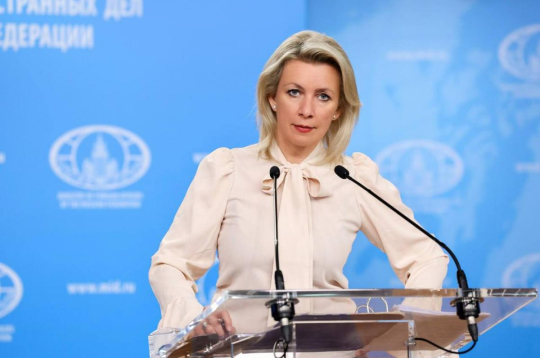 Krievijas Ārlietu ministrijas pārstāve Marija Zaharova.