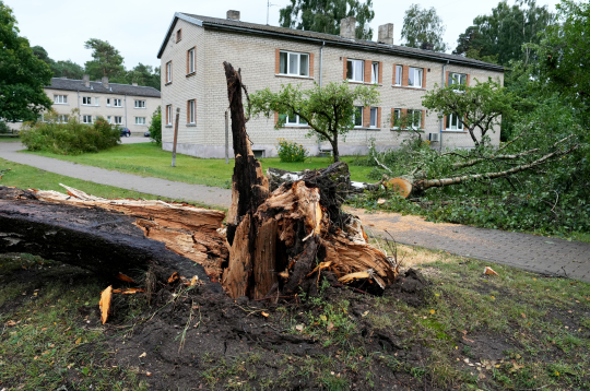 22. augusta vētras postījumi Saulkrastos.