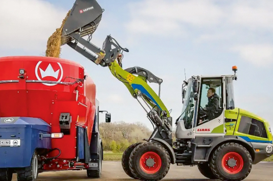 'Claas Torion 537e Sinus' elektriskais iekrāvējs.