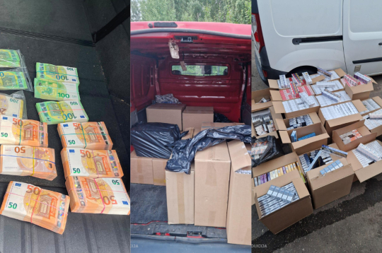 Policijas atrastās un atsavinātās cigaretes un skaidrā nauda. Policijas atrastās un atsavinātās cigaretes un skaidrā nauda.