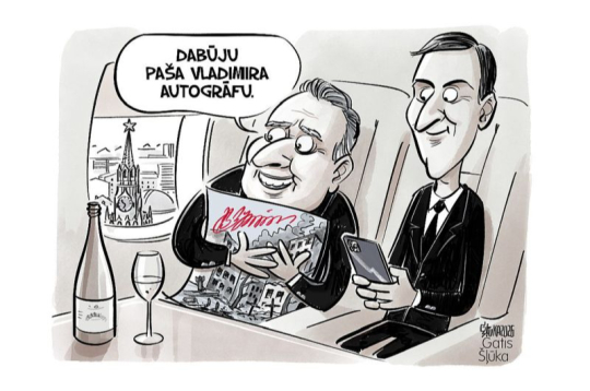 Zīmē Gatis Šļūka. Dabūju paša Vladimira autogrāfu!